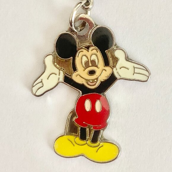 Vintage Disney Happy Smiling Mickey Mouse Clip On Charm Zipper Pull Bag Purse - Picture 3 of 7